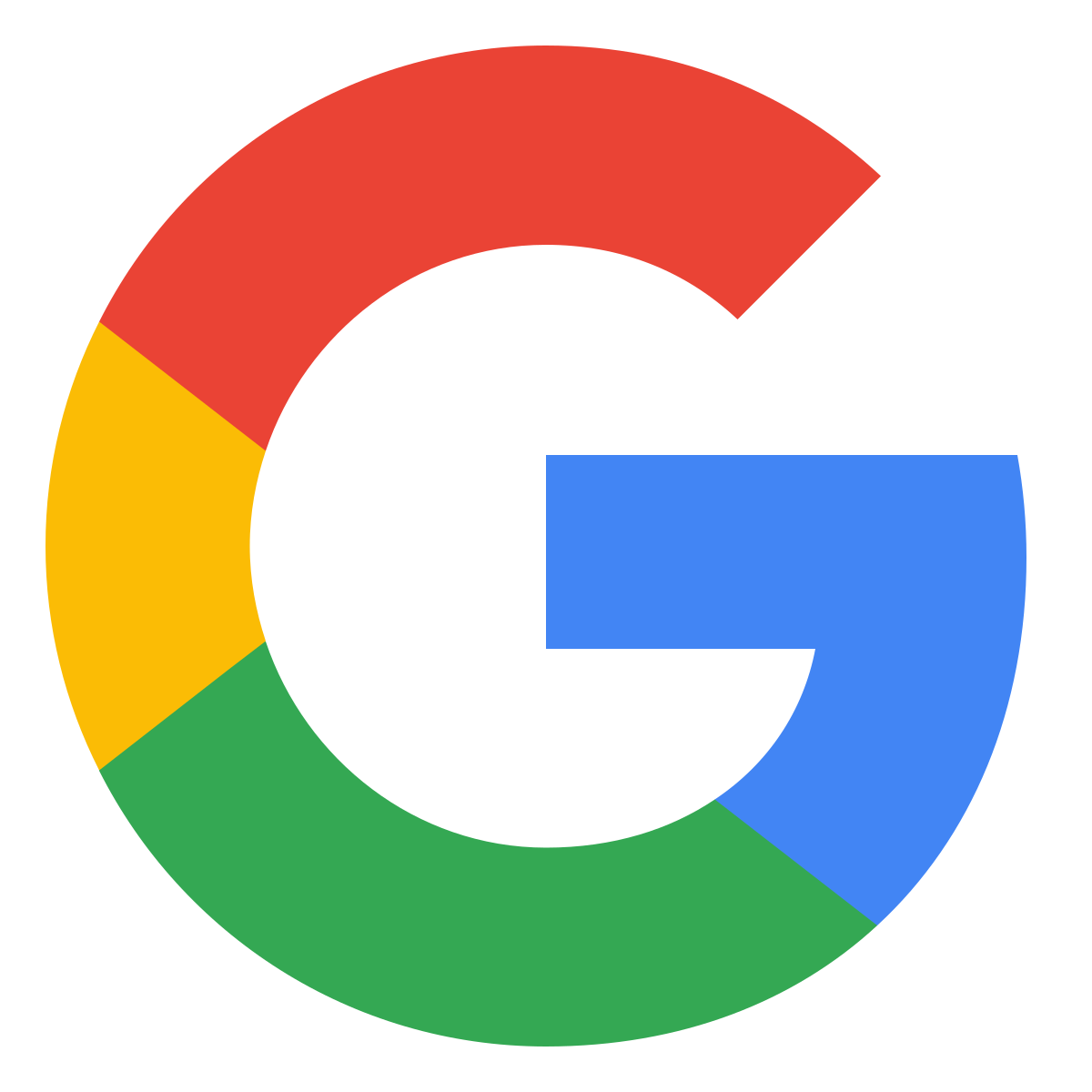 Farbiges Google-Logo mit den Buchstabenfarben Blau, Rot, Gelb und Grün in Kreisform